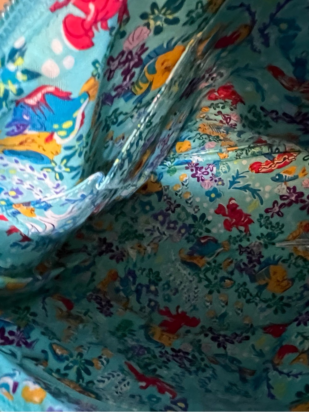Vera Bradley Quilted Floral Aqua Crossbody Bag - Disney Ariel Print - Picture 3 of 3